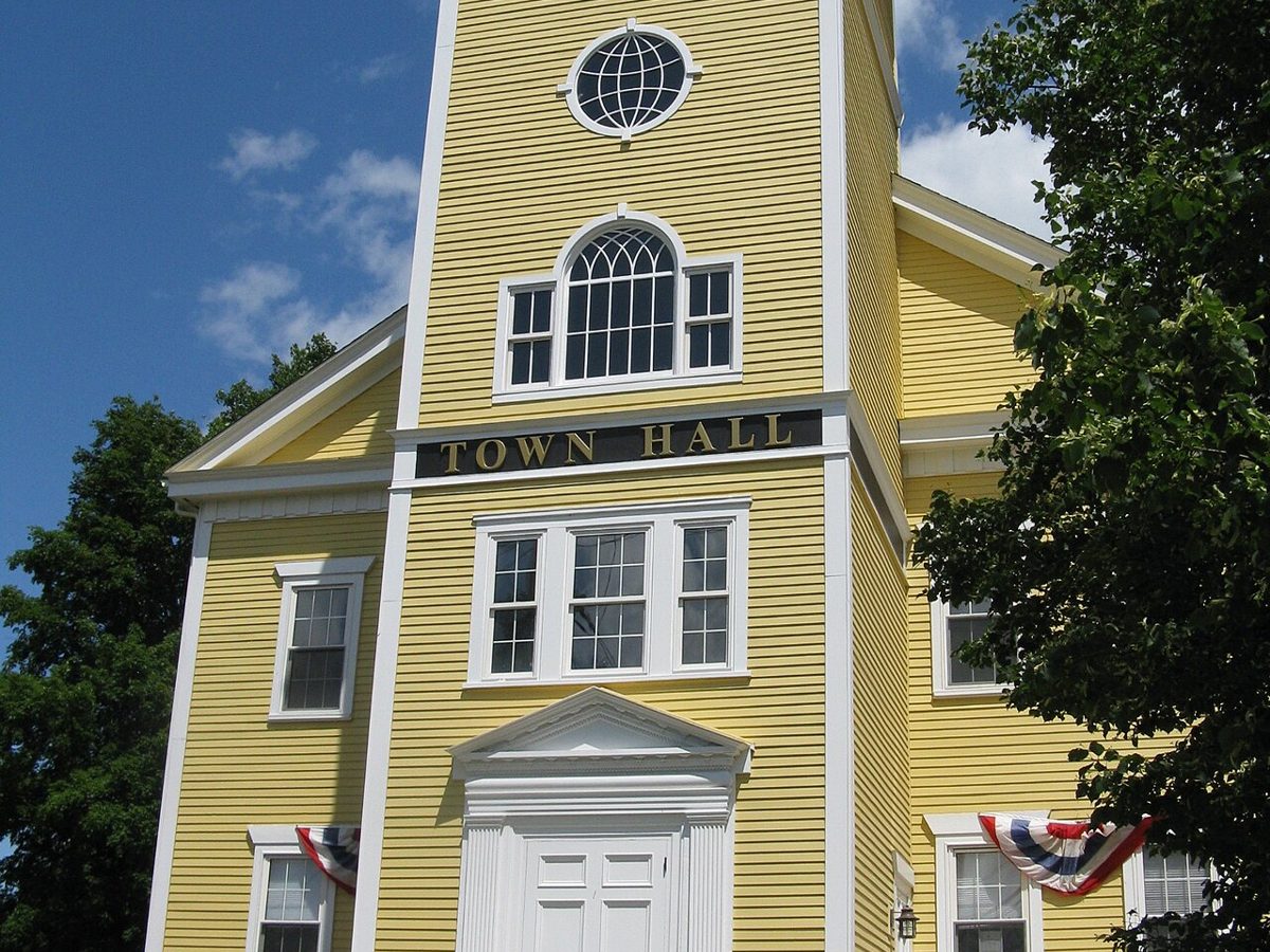 Bellingham Town Hall in Bellingham, Massachusetts